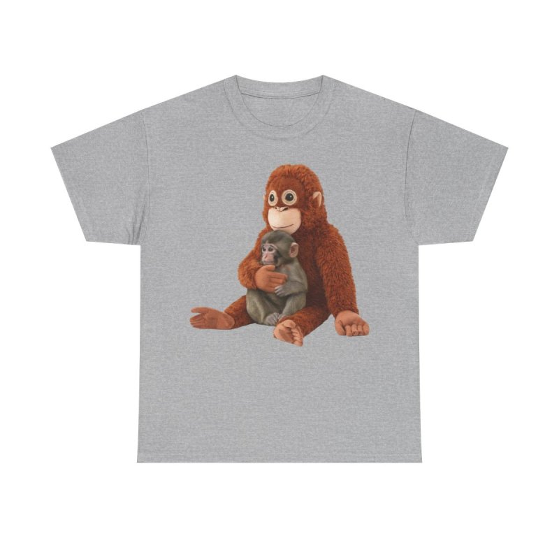 Punch the Abandoned Baby Monkey T-Shirt | Viral Orphaned Monkey & Plush Friend Graphic Tee | Heartwarming Animal Rescue